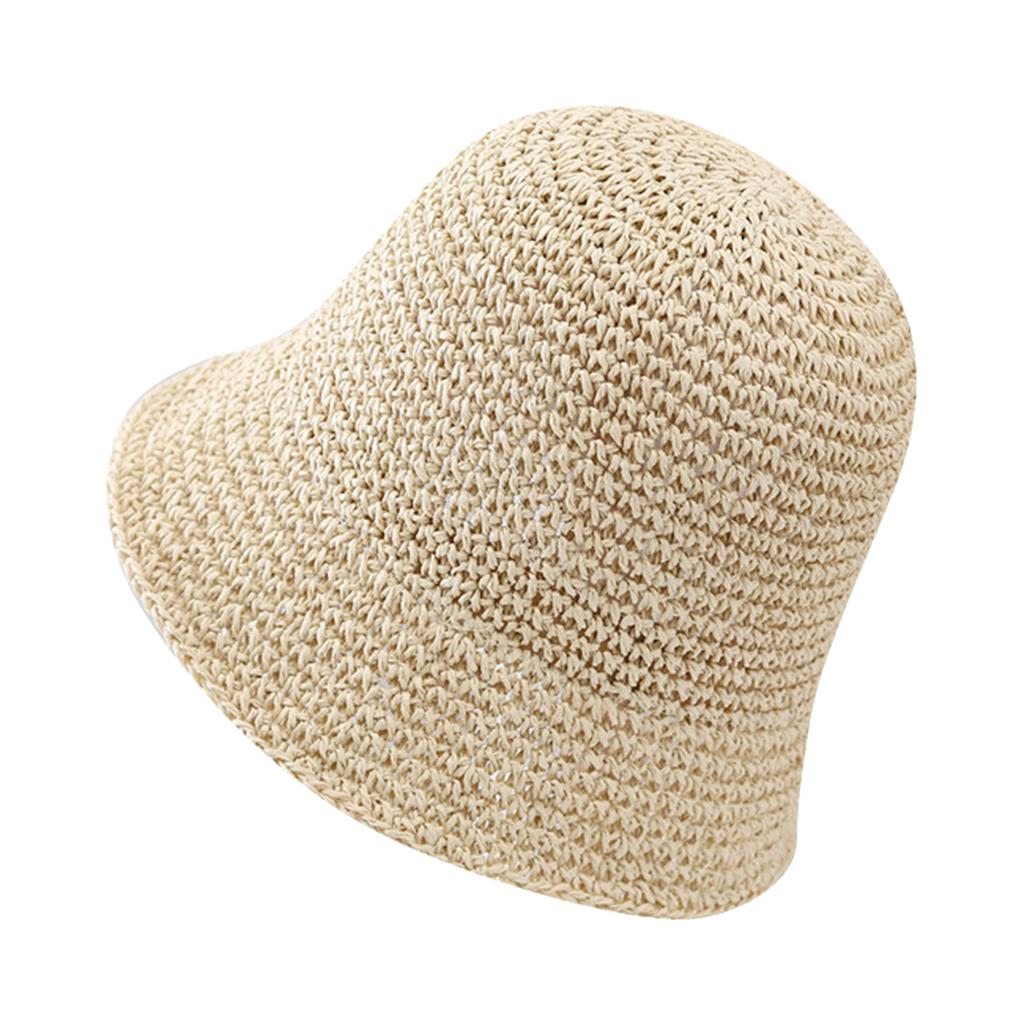 Damski Kapelusz Przeciwsłoneczny Damski Słomkowy Kapelusz z Szerokim Rondem Osłona Przeciwsłoneczna z Ochroną UV Kapelusz Bucket Hat Odpowiedni do Aktywności na Świeżym Powietrzu Podróży Kapelusze Plażowe Prezent