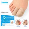 8 Pairs Closed Fiber Toe Cover Finger SEBS Moisturizing Cover Protective Cover Toe Correction Toe Protector Foot Care