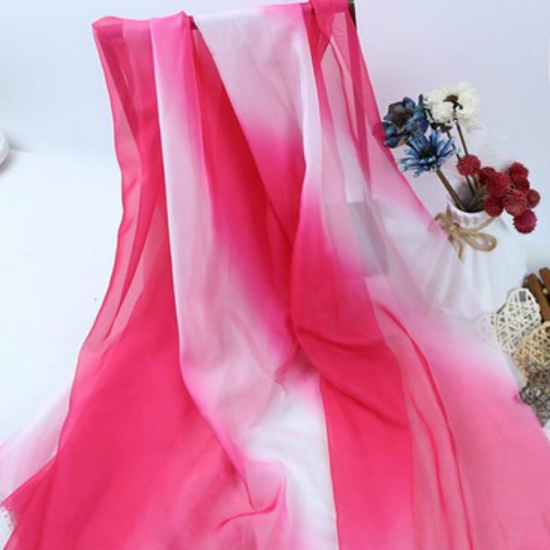 Tessuto chiffon sfumato ombre 1M, tessuto in organza tulle sottile 30D per costume cosplay fai da te, abito Hanfu in stile antico