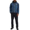 Coach FW24 Solid Color Zipper Collar Long Sleeve Denim Jacket Men Jacket Dark-Wash CV457-COK