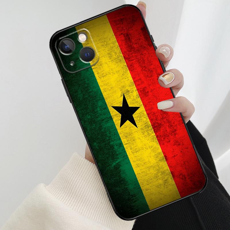 Ghana Flag Banner National Phone Case For iPhone 17 Pro Max 16 15 14 11 12 13 Pro Max mini 15 16 Plus 16e 17 Air Cover