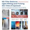Advanced ND8 ND16 ND32 ND64 Camera Lens Filters For Slow Motion Videography High Impact Resistance Opticals Glass
