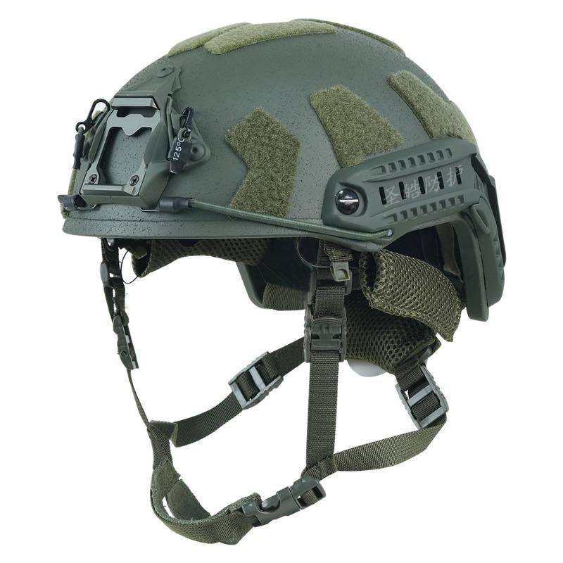 Wendy Fast High-Cut SF Fiberglass Helmet with Velcro, 1.5 kg - Dried Squid Safety Protection & Suspension.