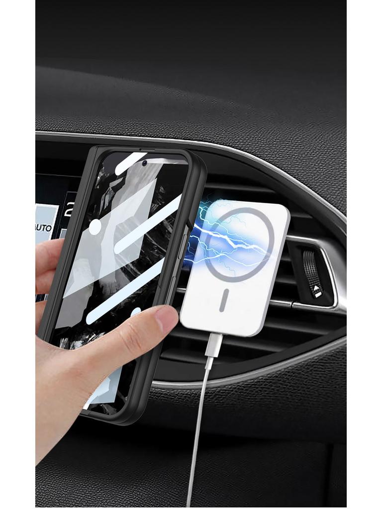 Magnetic Frosted Hard Case for Google Fold2 with Wireless Charging & Anti-Fall Protection