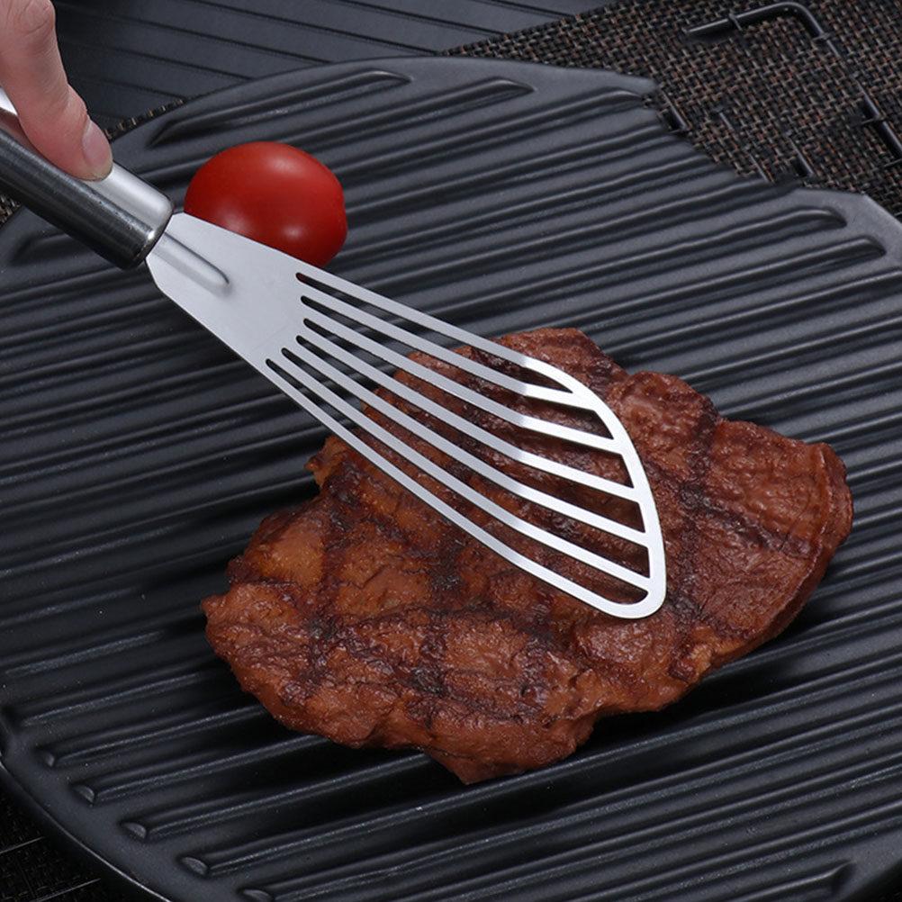 3Pcs Professional Grade Stainless Steel Steak Spatulas Food Turners Slotted Cooking Spatulas for Home Restaurant Bbq Grilling