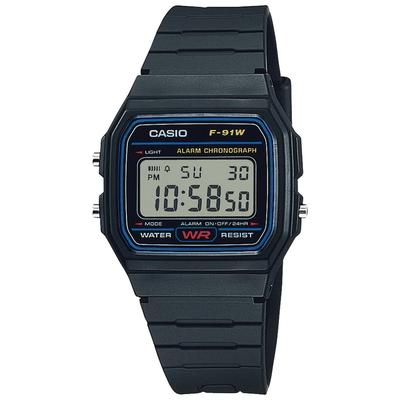 Colección de Relojes de Pulsera Casio F-91W-1JH para Hombre Negro