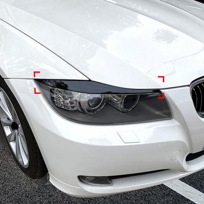 Voor Koplamp Kap Sierstrip Wenkbrauw Kap Trim Sticker Voor BMW 3 Serie E90 E91 320I 330I 2005-2012 Glanzend Zwart