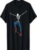 Funny Skateboard Art For Men Women Kid Skateboarder Skeleton T-Shirt