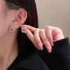 Circle Earrings Fresh Earrings Simple All-Match Petal Flower Earrings for Women