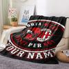 1PC Custom Name Ac Milan Patterned Flannel Blanket Suitable For All Seasons for Home Decor Warmth and Comfort Gifts Holiday Present