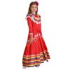 Kids Girls Mexican Traditional Jalisco Folk Dance Dress Halloween Costume with Flower Hair Clip