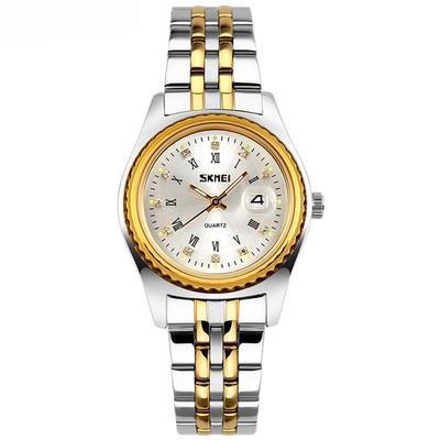 Hodinky Zlaté Strieborné Nerezová Oceľ Vodotesné Obchodné Klasické Náramkové Hodinky Dámske Analógové Quartz Značkové Štýlové Bežné Jednoduché Hodinky s Dátumom Luxusné Darčekové Hodinky