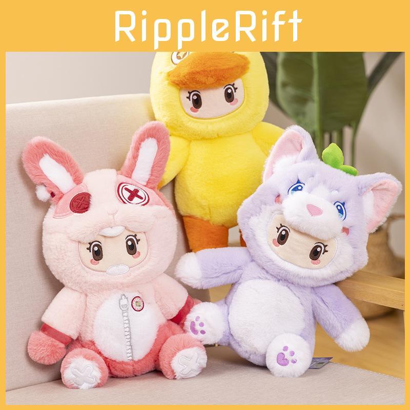 Licensed Yuen Officially Meng Zhi Xing Plush Toys Featuring Cute Animals Sitting