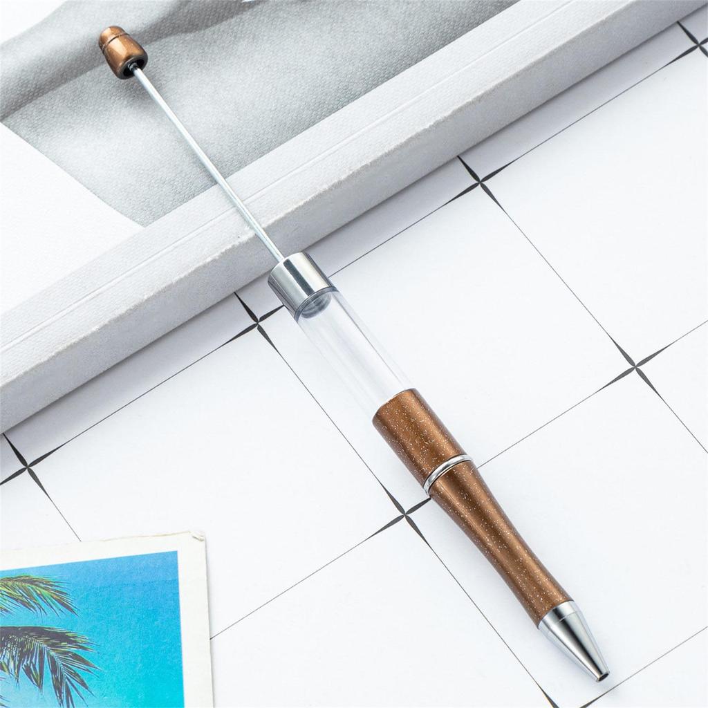 6x Bead Pen Beadable Ballpoint Pen Blank Pen Smooth Writing Pen 1.0mm Signature Pen Bead Rollerball Pen School Supplies