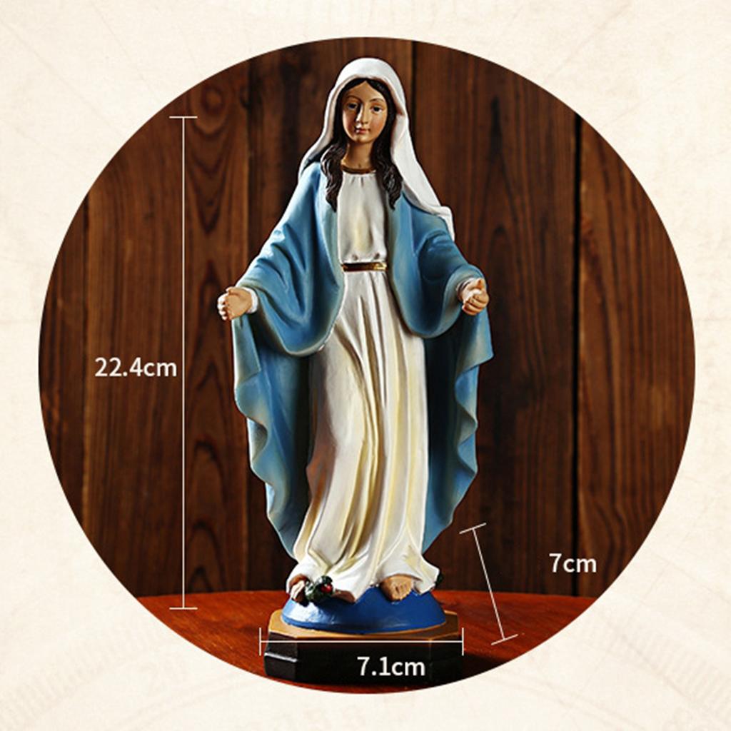 8'' Virgin Mary Religious Figurine Christian Sculpture Home Decoration Gifts