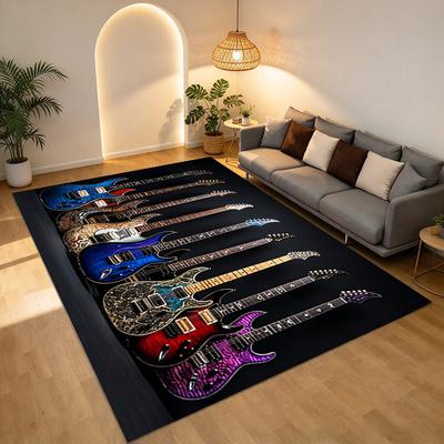 Electric Guitars Living Room Nonslip Area Rug Soft Carpet For Bedroom Game Playroom Sofa Office Home Decor Doormat Christmas Gift C926992