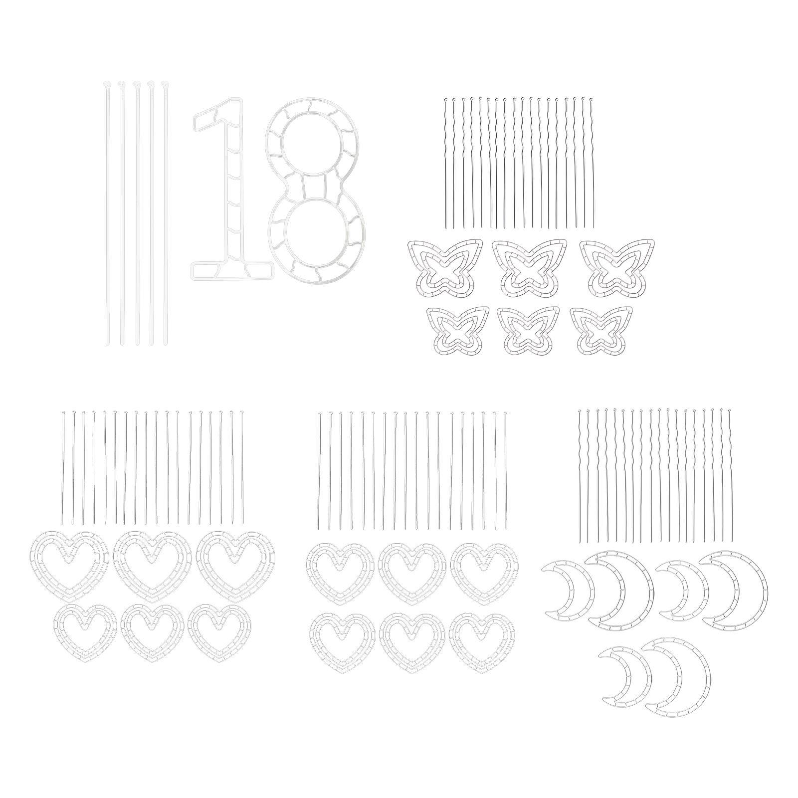 

Heart Shaped Floral Wreath Form Flower Arrangement Holder for New Year Valentines Wedding Decorative Flowers 6x Butterfly