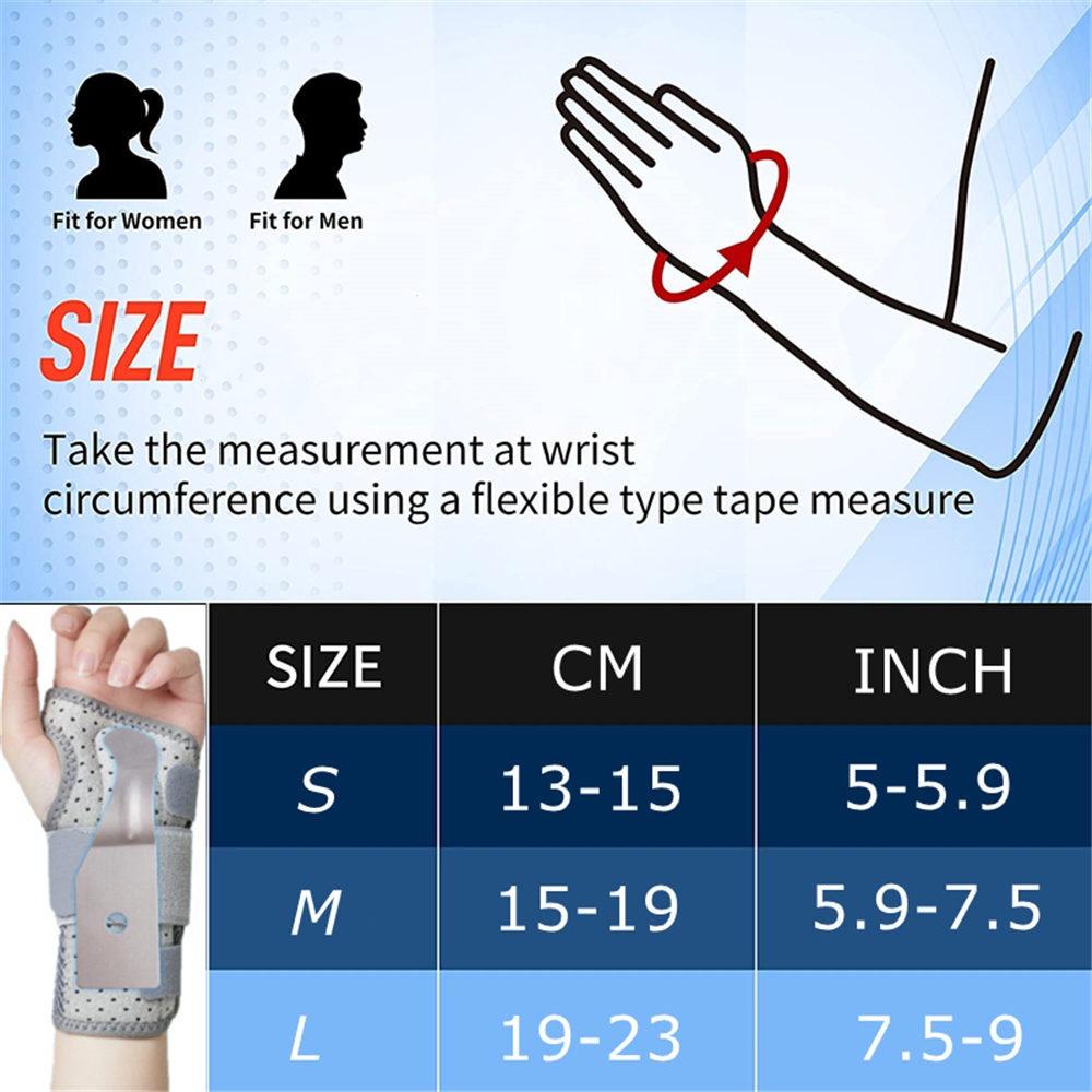 Splints Wrist Support Wraps Carpal Tunnel Hand Wrist Brace Protector Compression Adjustable Wristband Strap for Fitness Gym Pain