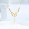Pendant Butterfly Tassel Necklace Women's Fashion Temperament Hollow Long Clavicle Chain Light Luxury