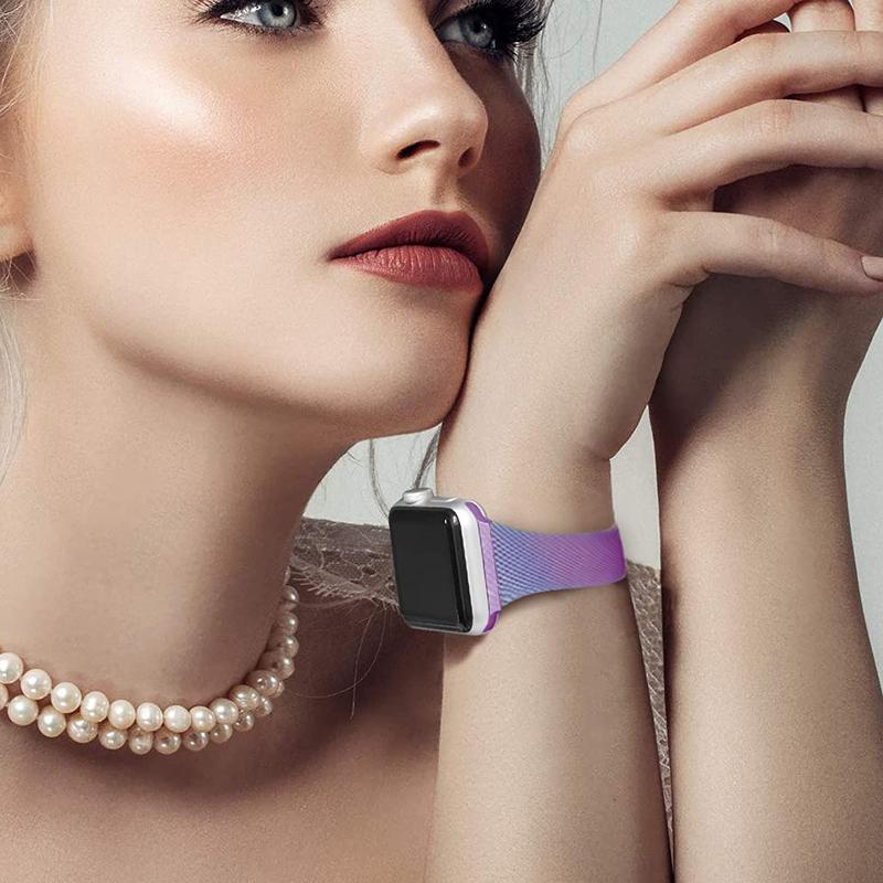 Silm Milanese Strap For Apple Watch Band 11 10 9 8 7 46mm 42mm 45mm 41mm Ultra 3/2 49mm Metal Bracelet iWatch 6 5 4 SE 44mm 40mm