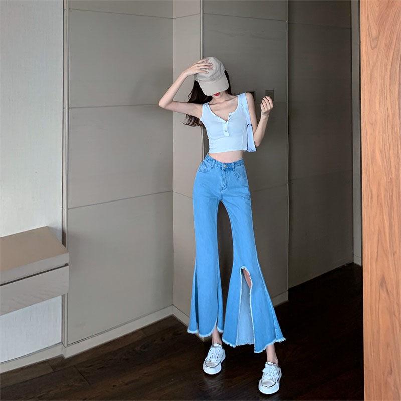 Ripped Hole Sexy Flare Pant Bell Bottom 