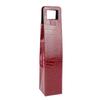 PU Resuable Leather Wine Tote Bag Champagne Beer Gift Bags Carrier(red)