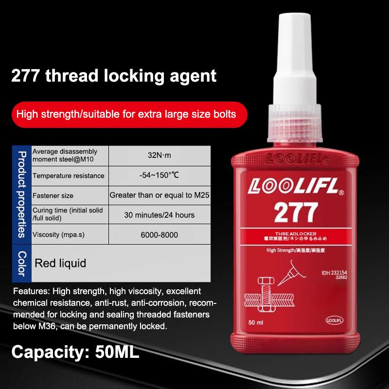 Mittelfeste Schraubensicherungen Universelle Gewindeklebstoffe Für Alle Metallgewindeteile Lösbar Wasserdicht 50ml