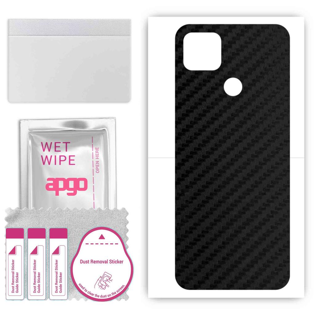 apgo Protective Skin Sticker for the back compatible with Lenovo K12 Pro, Wrap Film, Foil, Vinyl - Pattern Carbon Black