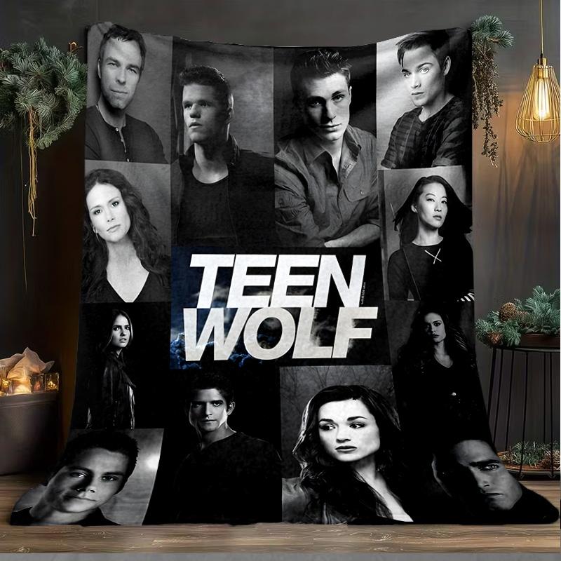 1 Stück Teen Wolf Decke Flanell Überwurf für Sofa, Innenbereich, Camping, Wohnzimmer, Büro, Stuhl und Bett Weiches Geburtstags-Weihnachtsgeschenk