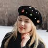 Beret Hat  Vintage Christmas Woolen Painter Hat Soft Warm Hat Christmas Costume Comfortable Holiday Headwear for Cold Weather