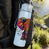 1PC Tribal Floral Elephant 750ml Color Plastic Sports Water Bottle Leakproof Flip Straw Lid Suitable for Sports Office Home Use