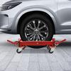Lever Type Red Car Wheel Dolly, 1 Ton (2204 lbs) High Capacity Vehicle Mover, Low Profile Tool for Moving Stuck or Parked Cars