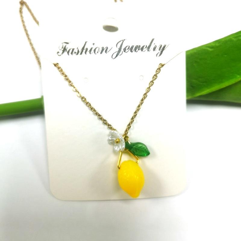 1Pair Creative Design Cute Resin Lemon Drop Earrings Holiday Gift For Girls Summer Vacation