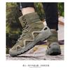 Men Tactical Boots Waterproof Combat Training Shoes with Straps Outdoor Hiking Breathable Multifunctional Winter Footwear