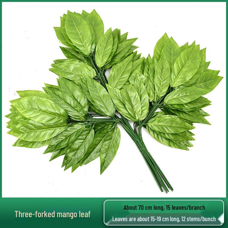 Artificial Red Maple, Ginkgo, Birch, Banyan, Elm Leaves for Landscaping