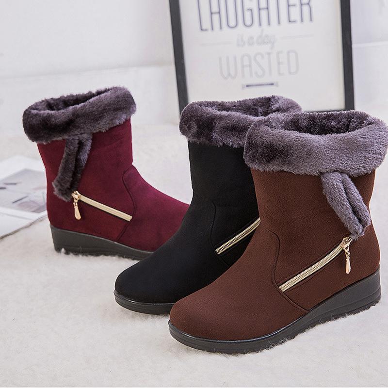 Winter Women Boots Warm Ankle Snow Shoes Fashion Zipper Women's Winter Boot