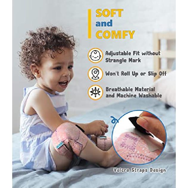 

Cute Baby Knee Pads for Crawling (2 Pairs) I Protector for Toddler Infant Girl Boy