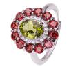 Natural Colored Treasure Jewelry Aquamarine Topaz Amethyst Citrine Ring Women'S S925 Sterling Silver Light Luxury High Sense