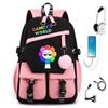 Personalized Printed USB Backpack, Large Capacity Korean Version of Trendy Primary and Secondary School Schoolbag