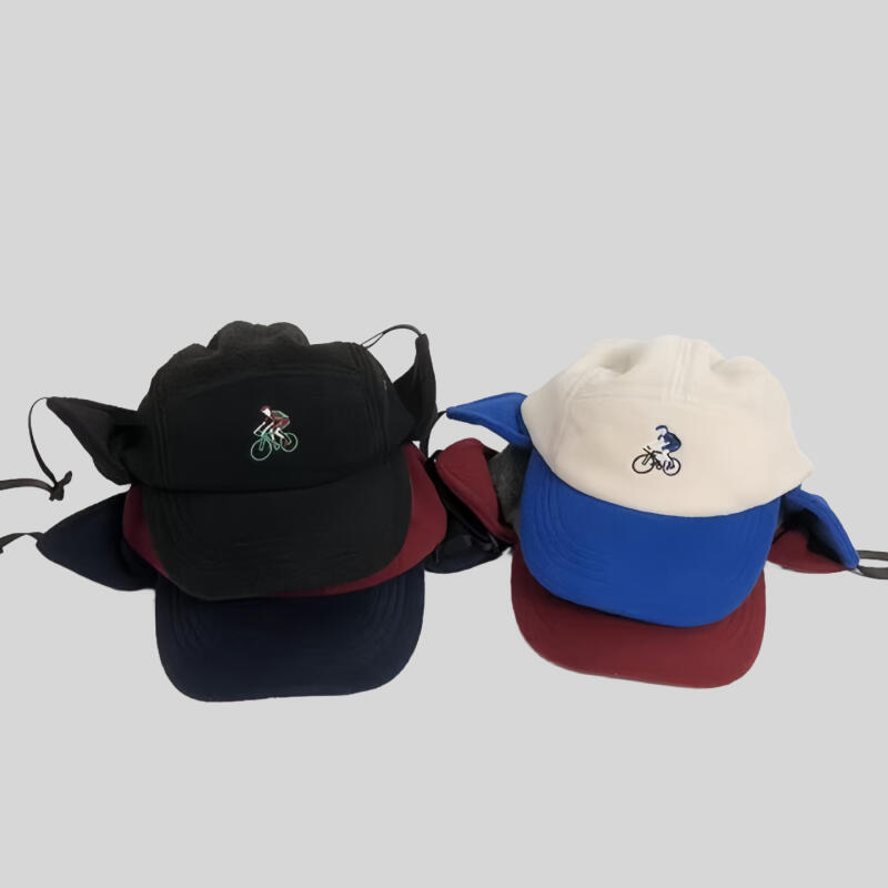 Color Block Baseball Cap with Ear Flaps, Winter Warm Thickened for Unisex Men Women, Ideal for Outdoor Activities Daily Wear