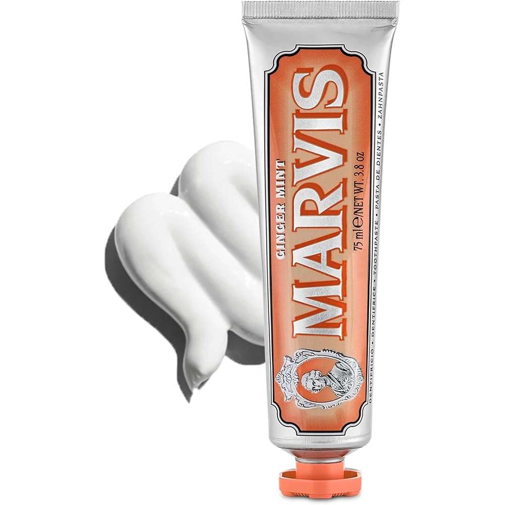 Marvis Ginger Mint Toothpaste 75ml Spicy Flavor Refreshing Oral Care Italian Made