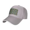 ALIEN EYES RETRO PATTERN IN BLUE GREEN AND LIGHT GREEN A Baseball Caps Hat