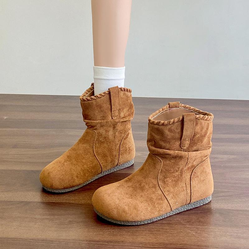 Innere Aufpolsterung kurze Stiefel Kinder Herbst Neu Maillard Stapelstiefel Mittelschaft Martin Stiefel