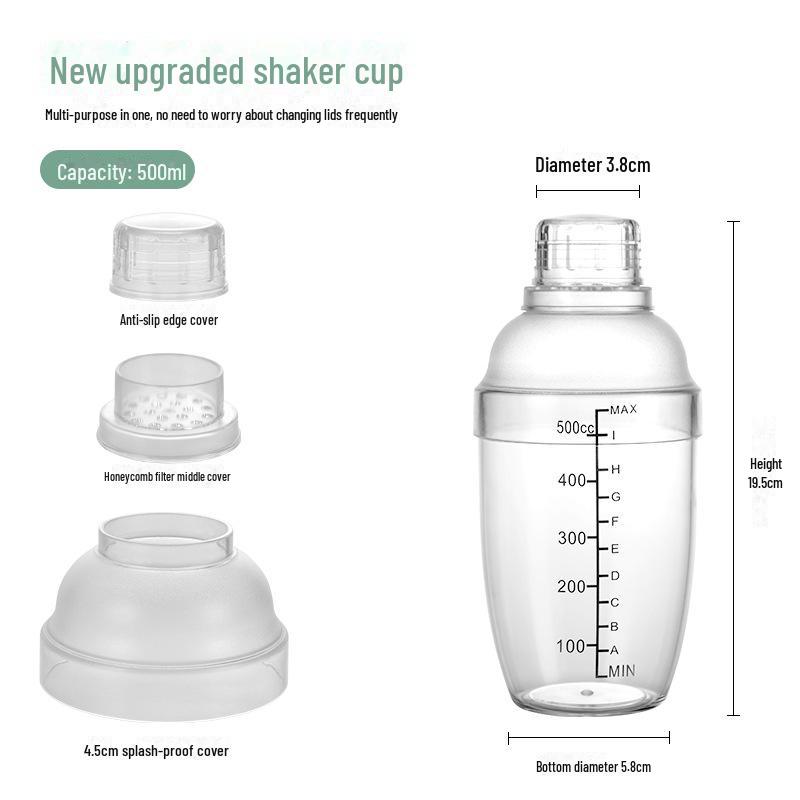Four-Stage Milk Tea & Cocktail Shaker Set - Handheld Lemon PC Resin Container