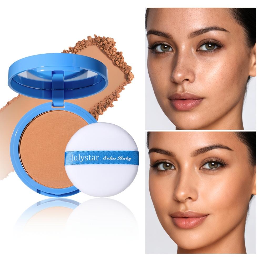 JULYSTAR Matte Face Setting Powder Oil-control Lightweight Radiant Foundation Pressed Powder Face Full Coverage Makeup Cosmetic