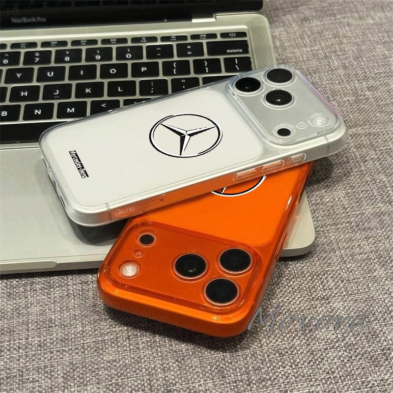 For Mercedes Benz AMG Car Backs For IPhone 17 16 15 14 13 12 11 Pro Max Plus Pro Corrugated Shockproof Matte Phone Cover Sticker UD4