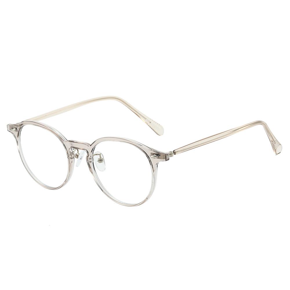 New Inset Core Retro Oval Frame Glasses, Korean Style Unisex, Versatile Fashion Casual Computer Blue Light Blocking Eyeglasses