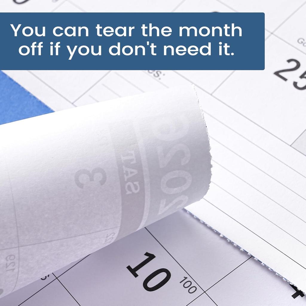 2026 Wall Calendar - 2 Month Wall Calendar 2026 Display (Folded in a Month), 17.6" x 11.3", Jan. 2026 - Dec. 2026, Calendar 2026 - Blue