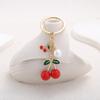 Trendy Cute Pearl Cherry Keychain for Women – Versatile Bag Ornament