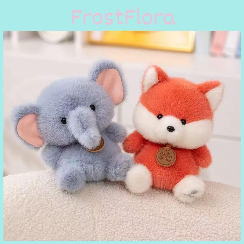 Panda Dinosaur Elephant Penguin Cartoon Animal Sitting Plush Pendant Doll